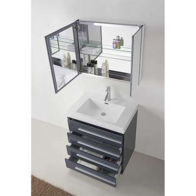 Include basin vanity unit fiber bathroom mirror cabinet with light