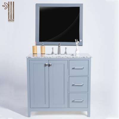 North American hot sale solid wood painted cabinet modern bathroom vanity