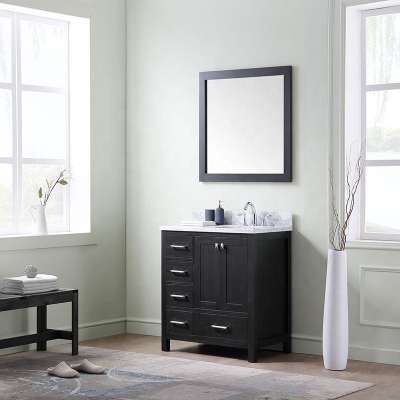 Modern small bathroom vanity cabinet with counter tops