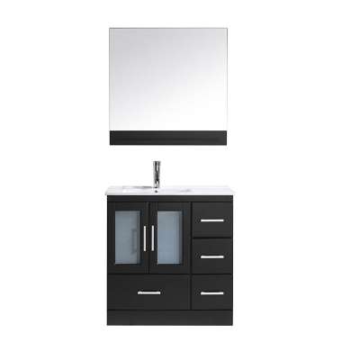 Include basin and taps black modern bathroom vanity with bowl